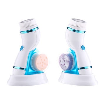 4in1 Spin Face Brush Electric Cleanser Face Cleansing Brush Pore Cleaner Skin Deep Cleaning Wash Βούρτσα μασάζ Συσκευή ομορφιάς