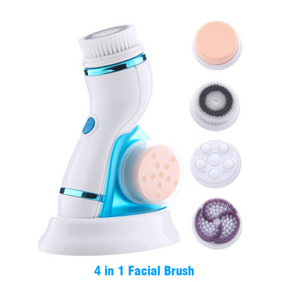 4in1 Spin Face Perie Electric Cleanser Perie de curățare a feței Dispozitiv de înfrumusețare pentru masaj pentru curățare profundă a pielii