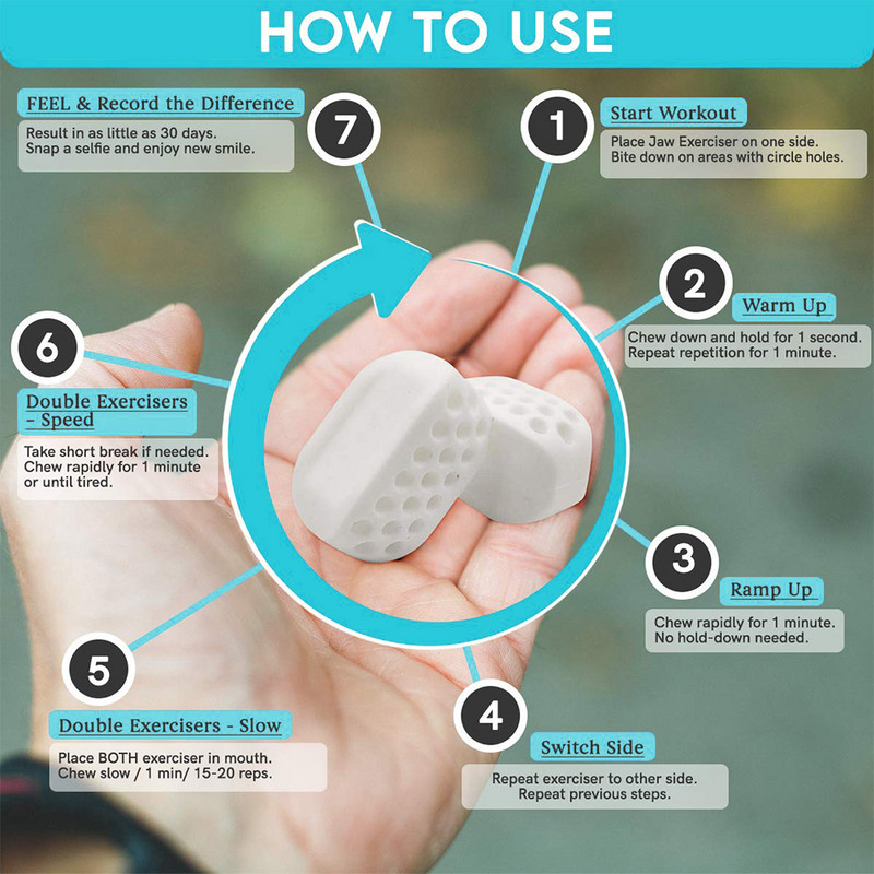 Podizanje brade JawLine Exerciser Ball Trener za toner mišića čeljusti protiv bora Lice dvostruko tanje Simulator za vježbe veličine čeljusti
