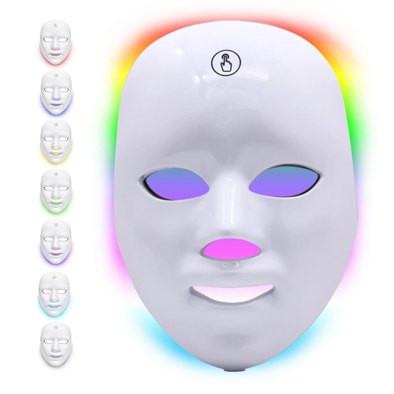 7 színű fénymaszk műszer Foton bőrfiatalító műszer Érintőképernyős Led Spectrum Beauty Instrument Mask Újratölthető