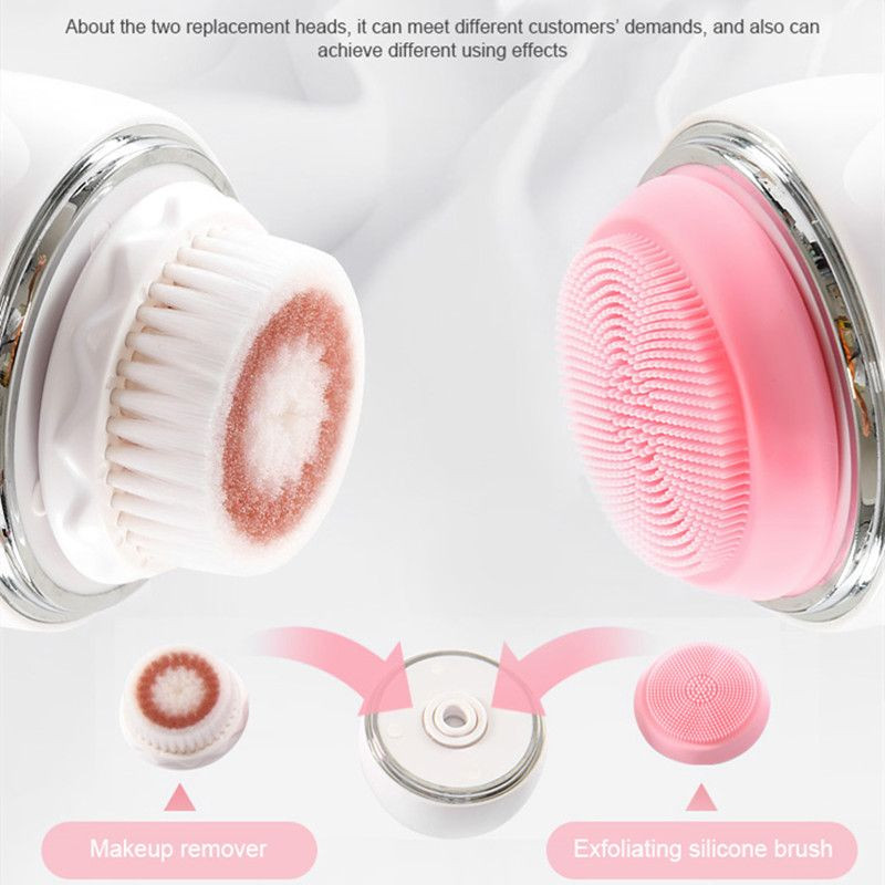 IPX7 ultrahangos vibrációs arctisztító kefe készlet Mélytisztító Sonic elektromos súroló tisztító arckefe Beauty bőrápoló