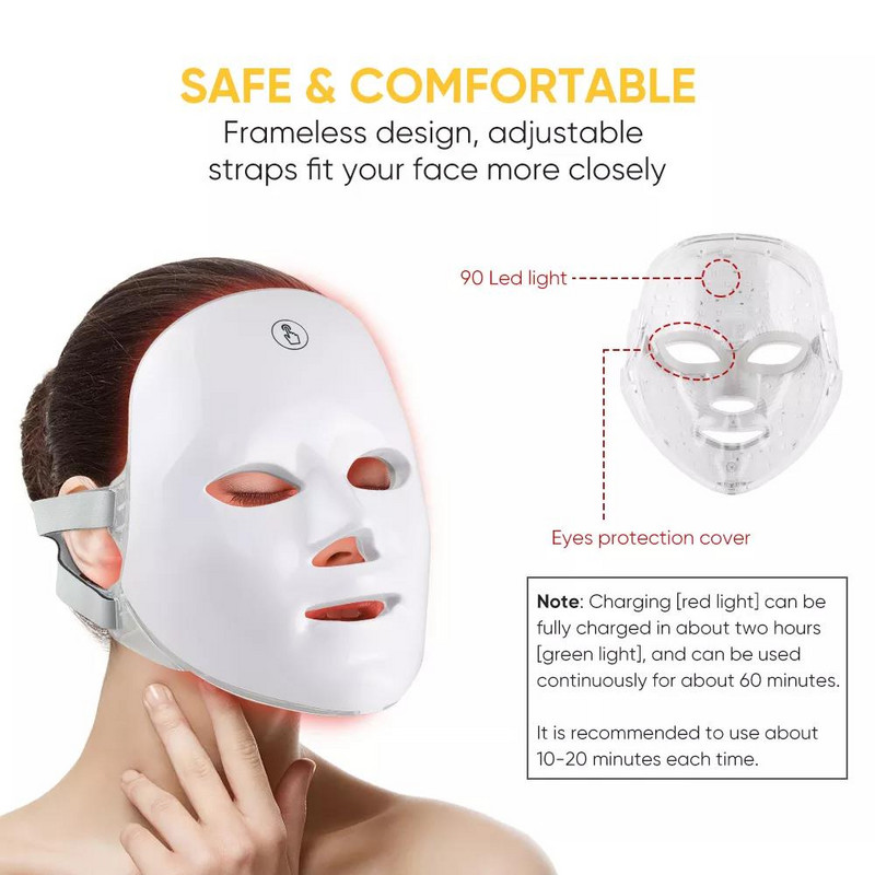 Facial Fashion aktiváló pattanások és ráncok eltávolító és helyreállító bőrápoló eszköz, alkalmas LED arcmaszk foton terápiához