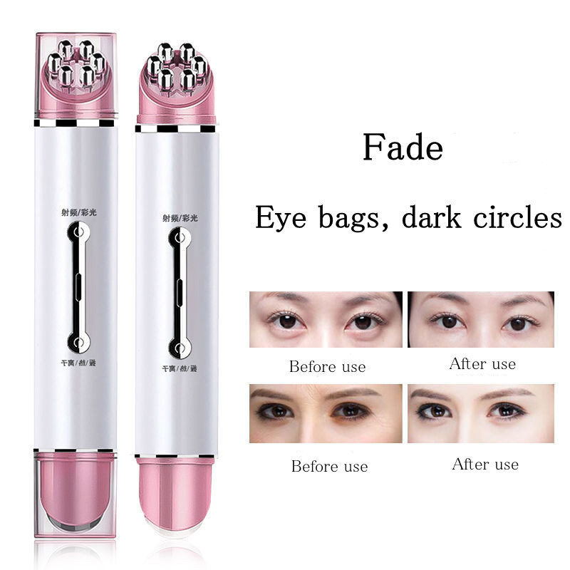 EMS Eye Massager Anti Wrinkle Eye Massage Anti Aging USB újratölthető masszírozó arcra Elektromos sötét szem alatti karikák eltávolítása