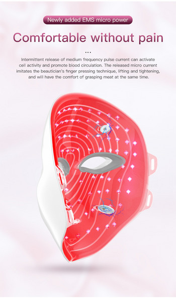 7 цвята Facial Photon Red Light Фотодинамична маска за лице Celluma Foldable LED ModuleTherapy Anti-aging Mask Machine