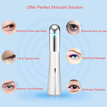 Индукционен електрически инструмент за красота на очите Подмладяване на кожата Лична здравна грижа Тъмни кръгове Премахване на бръчки Вибриращ масаж на очите