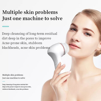 Αδιάβροχο Silico Face Eye Massager Facial Deep Cleansing Brush Electric Mini Silicone Face Cleaning Brush Beauty Tools