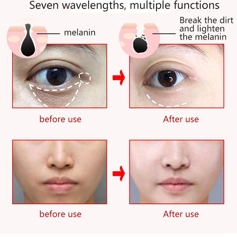 Led Facial Mask Photon Light Therapy 7 Colors Led Mask Teljes arckezelés Bőrápoló Fiatalító Gold Photo Machine