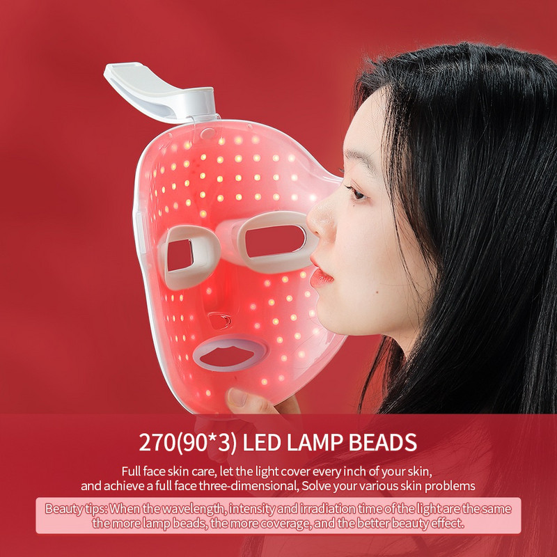 Facal Beauty Mask Bőrfiatalítás Pattanás elleni ráncos Arc Bőrápolás USB Charge Wireless 7 Colors Face LED Maszk Foton kezelés