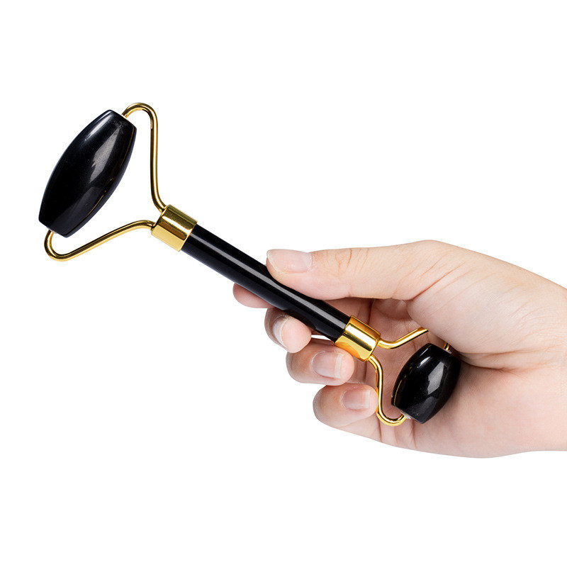 Masažeri od žada za lice Ljepota Zdravlje Gua Sha Set strugalica Njega kože Prirodni kamen Crni gvaš Masaža Mršavljenje lica