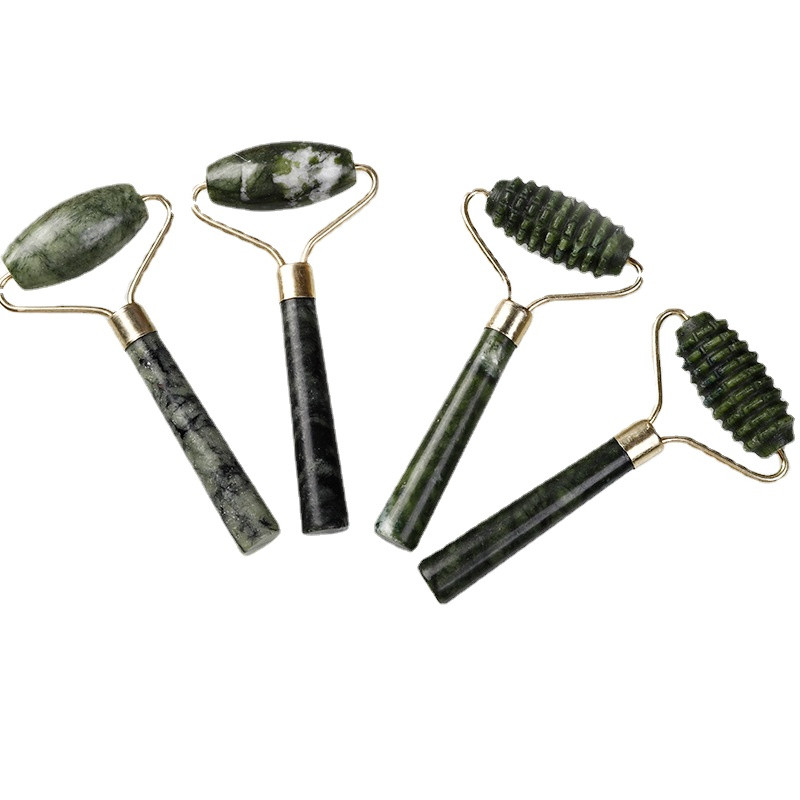 1db Natural Face Jade Roller Gua Sha Scraper arcbőrápoló Guasha Stone Masszírozó Arc Nyak Bőremelő ránctalanító ápoló
