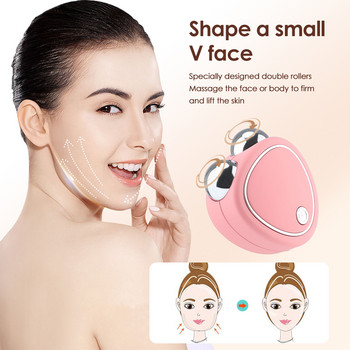 Electric Mini Face Lift Roller Massager EMS Microcurrent Sonic Vibration Facial Lifting Skin Tighten Συσκευές ομορφιάς μασάζ