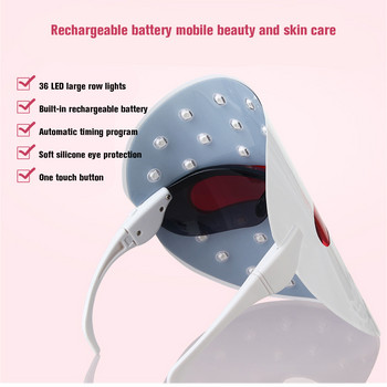 LED 7 Χρώμα Μάσκα Προσώπου Ακμή Όργανο Beauty Photon Skin Rejuvenation Anti Acne Αφαίρεση ρυτίδων Tighten Pores Spectrometer