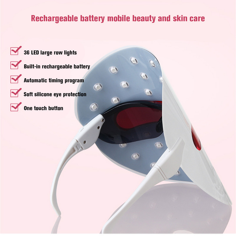 LED Maska za lice u 7 boja Instrument za akne Ljepota Foton Pomlađivanje kože Protiv akni Uklanjanje bora Spektrometar za zatezanje pora