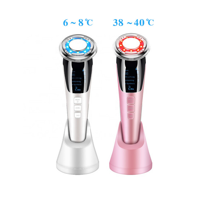 EMS Arcmasszírozó LED fényterápia Sonic Vibration Ránctalanítás Bőrfeszesítő Bőrtisztítás Brighten Beauty készülék