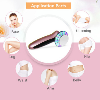 Επαναφορτιζόμενο 6 σε 1 Υπερηχητικό μασάζ φωτονίου κατά της κυτταρίτιδας Sonic EMS Body Slimming Fat Demoval Ion Magic Glove Face Massager