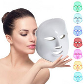 7 szín világos LED bőrfiatalító gépi maszk nyakbőrrel Arcápoló Beauty Anti Acne Therapy Whitening Tool