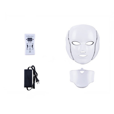 7 szín világos LED bőrfiatalító gépi maszk nyakbőrrel Arcápoló Beauty Anti Acne Therapy Whitening Tool
