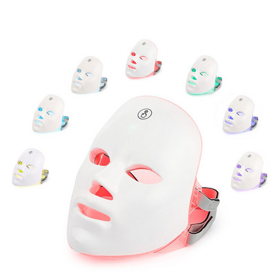 LED fotonu atjaunojoša sejas maska mājsaimniecības septiņu krāsu spektrometrs PDT krāsu gaismas sejas maskas skaistumkopšanas instruments