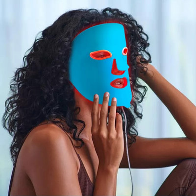 Photon LED 7 Color Silikona sejas maska LED gaismas terapijas elastīga mīksta silikona sejas kakla maska pret grumbu Ance Tighten Skin Spa