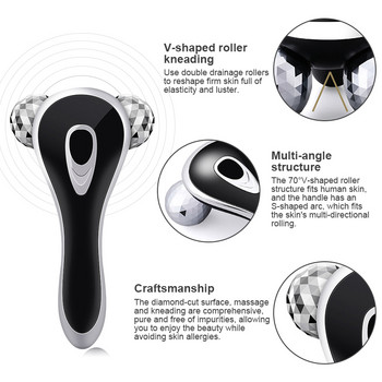 3D Face Massager Roller MicroCurrent Facial Massage Skin Lifting Slimming Remover Remover Machine Full Body Shape Face Slimmer