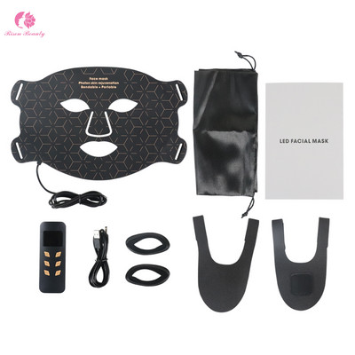 Új 4 szín 240 db kis fényű puha szilikon LED arcmaszk Foton terápia aknés ránctalanító bőrfiatalító bőrápolás
