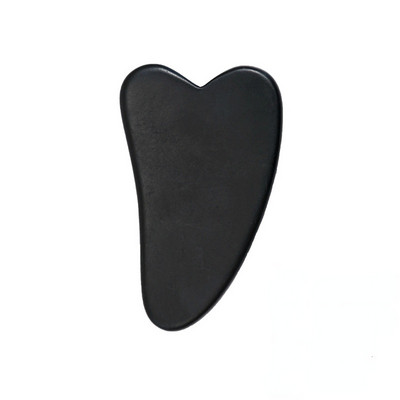 1db Vissza Természetes Obszidián Guasha Gouache Scraper Jade görgős masszírozó arcmasszázshoz Stone Body Beauty karcsúsító bőrápoló eszköz