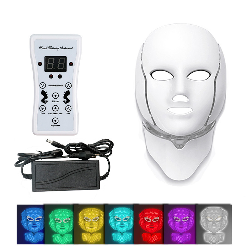 Elektromos LED maszk 7 színű foton terápiás maszk LED arc fényterápiás bőrfiatalítás akne elleni ránctalanítás szépség SPA HOT