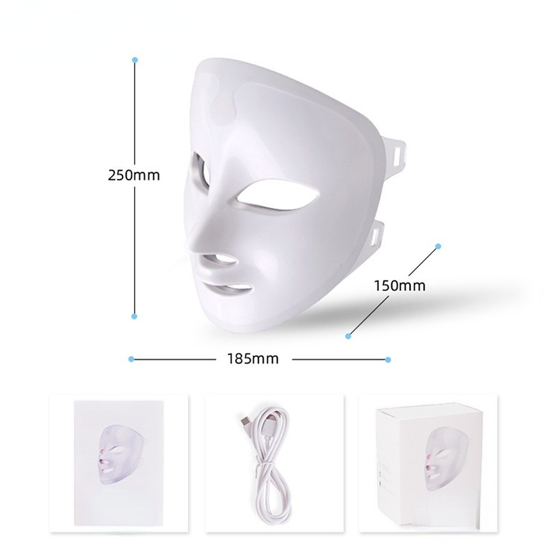 Minimalism Design 7 színű LED arcmaszk Foton terápia Pattanás elleni ránctalanítás Bőrfiatalítás Arc Bőrápoló eszközök
