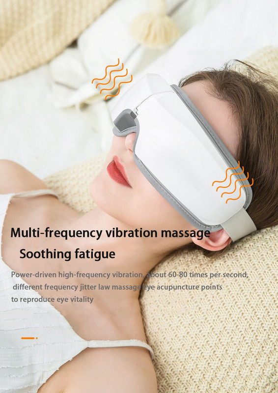 Szemmasszírozó 4D Smart Airbag Vibrációs Szemkörnyékápoló Műszer Hot Compress Bluetooth Szemmasszázs Szemüvegek Fáradtsági tasak és ránctalanító
