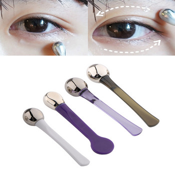 1PC Нова метална маска за лице Лъжица Пръчки Апликатор за крем за очи против бръчки Шпатули за смесване Крем за очи Масажни пръчици Инструмент за красота