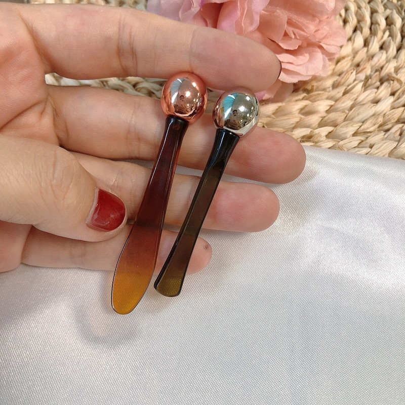 1 vnt Nauja metalinė veido kaukė Spoon Sticks Anti Wrinkle Eye Cream Aplikatorius Maišymo mentelės Eye Cream Masažo lazdelės Grožio įrankis