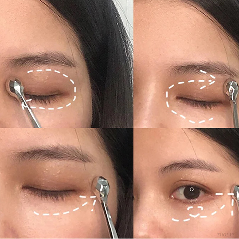 1 vnt Nauja metalinė veido kaukė Spoon Sticks Anti Wrinkle Eye Cream Aplikatorius Maišymo mentelės Eye Cream Masažo lazdelės Grožio įrankis