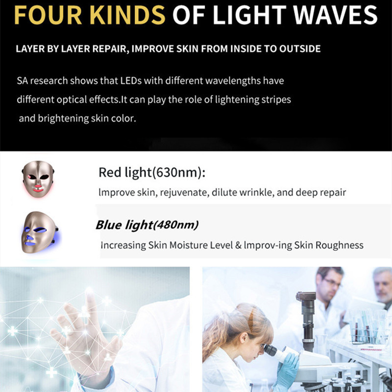 PDT Photon 7 Colors LED arcmaszk fényterápiás arcbőr szépség bőrfiatalító alakformáló készülék szépséggép ránctalanító