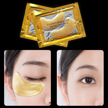 1 чифт Crystal Collagen Gold Маска за очи против стареене Тъмни кръгове Акне Разкрасителни лепенки за очи Грижа за кожата Корейска козметика Грижа за кожата T
