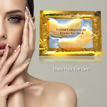 1 ζεύγος Crystal Collagen Gold Mask Eye Mask Αντιγήρανσης Μαύροι Κύκλοι Ακμής Ομορφιά Επιθέματα για Περιποίηση δέρματος ματιών Κορεατικά καλλυντικά Περιποίηση δέρματος T