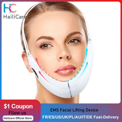 EMS Face Lifting Device LED foton terápiás vibrációs arcmasszírozó Arc karcsúsító dupla áll eltávolítása V vonal emelő öv bőrápoló