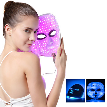 LED маска за лице красота подмладяване на кожата 7 цвята фотонна светлина маска за лице LED терапия премахване на бръчки против акне стягане на кожата гореща