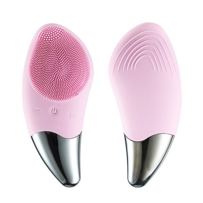 Ultrasonic Electric Silicone Face Cleansing Instrument Wash Brush Pore Cleaning Facial Vibration Massage Relaxation Tool