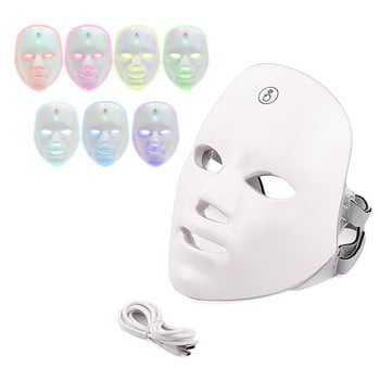 7 Χρώματα LED Light Therapy Facial Mask Photon Anti-Aging Acne Wireless Face Mask Skin Care Beatuy Devices Rejuvenation 2022 Νέο