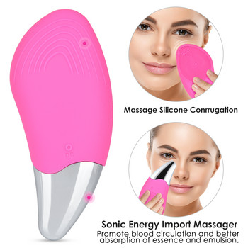Мини електрическа четка за почистване на лице Silicone Sonic Face Cleaner Deep Pore Cleaning Skin Face Cleaning Brush Device USB Recharge