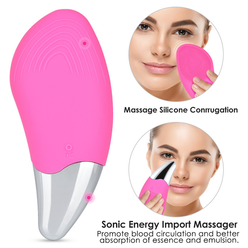 Mini elektromos arctisztító kefe szilikon Sonic arctisztító mély pórustisztító bőr arctisztító kefe USB töltés