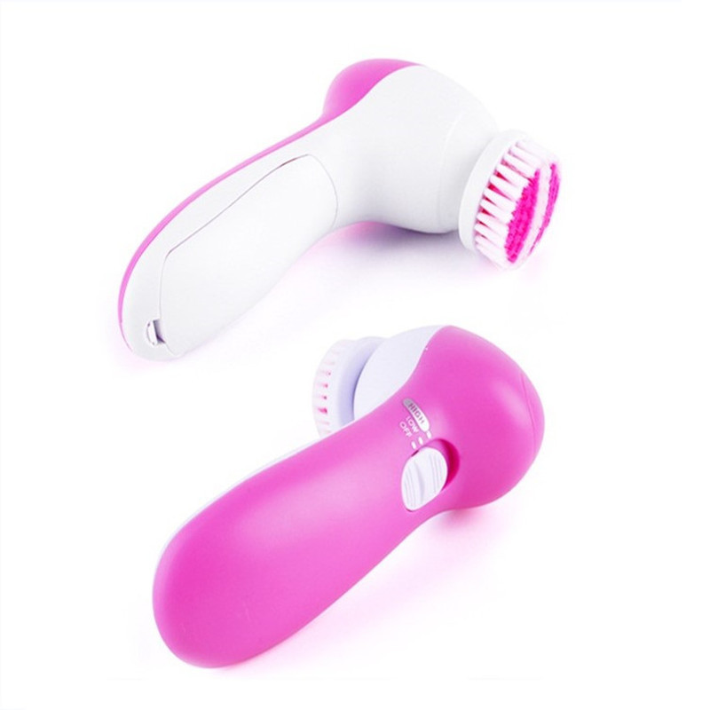 Βούρτσα καθαρισμού προσώπου 5 σε 1 Ηλεκτρικό όργανο καθαρισμού προσώπου σιλικόνης βαθύς καθαρισμός καθαρισμού πόρων Εργαλείο περιποίησης προσώπου μασάζ προσώπου