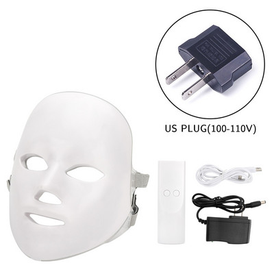 Μάσκα προσώπου LED Beauty Skin Rejuvenation Photon Light Facial Machine 7 Colors Mask Therapy Wrinkle Acne Tighten Skin Tool