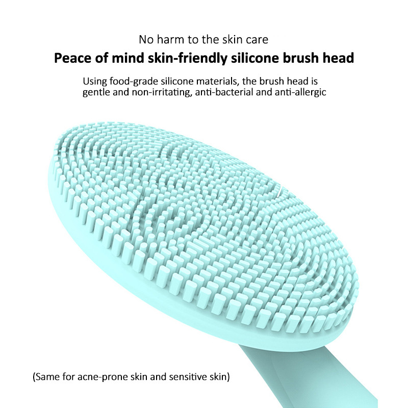 Силиконов почистващ препарат за пори Електрическа четка за почистване на лице Водоустойчив високочестотен масаж за измиване на лицето Премахване на черни точки Грижа за кожата