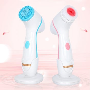 Βούρτσα καθαρισμού προσώπου 3 σε 1 Sonic Silicone Face Brush Waterproof Skin Deep Cleanser Spin Set Beauty Instrument for Remove Acne