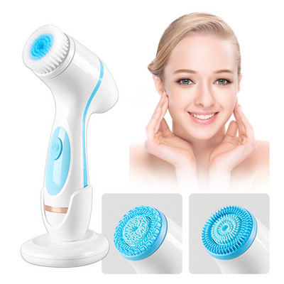 3 az 1-ben szilikon elektromos arctisztító kefe arcmasszírozók Sonic forgó vízálló galvanikus mitesszerek akne eltávolítására szolgáló eszköz