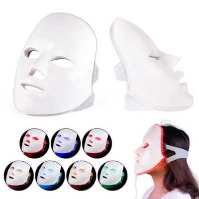 7 цвята LED маска за лице Фотонна светлинна терапия Подмладяване на кожата Facial PDT Грижа за кожата Beauty Mask Ance Treatment