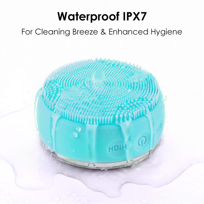 Βούρτσα καθαρισμού προσώπου με υπερήχους Βαθύς καθαρισμός LED Light Therapy Εργαλείο περιποίησης δέρματος Θερμαντικό καθαριστικό προσώπου σιλικόνης