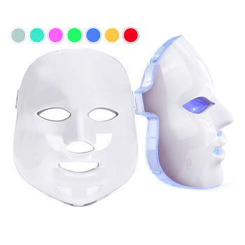 7-цветни LED цветни маски за лице Домакински премахване на следи от акне Грижа за кожата Фотонно подмладяване Инструмент за красота Красота против бръчки