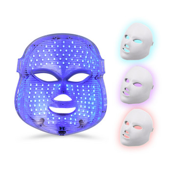 7-цветни LED цветни маски за лице Домакински премахване на следи от акне Грижа за кожата Фотонно подмладяване Инструмент за красота Красота против бръчки